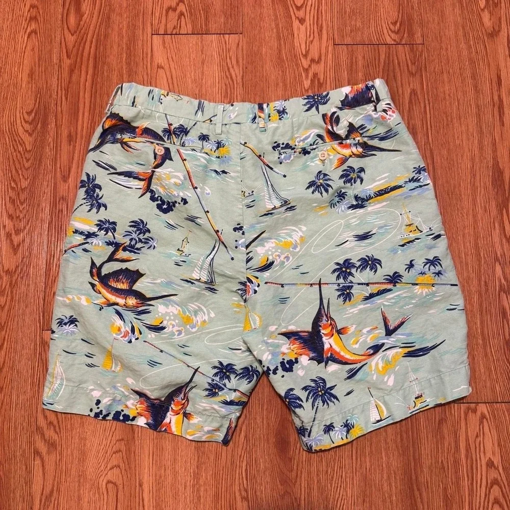 Polo Ralph Lauren Men's Shorts Linen Blend Sailfish Sailing Size 36